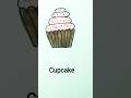 Easy Cupcake Drawing 🧁 | Step by Step | Satisfying Art for Beginners | #shorts