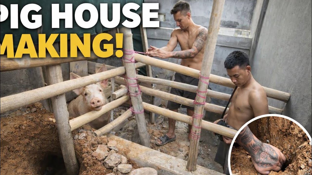 How we built a traditional pig house 🐷 || Gradually Step by step