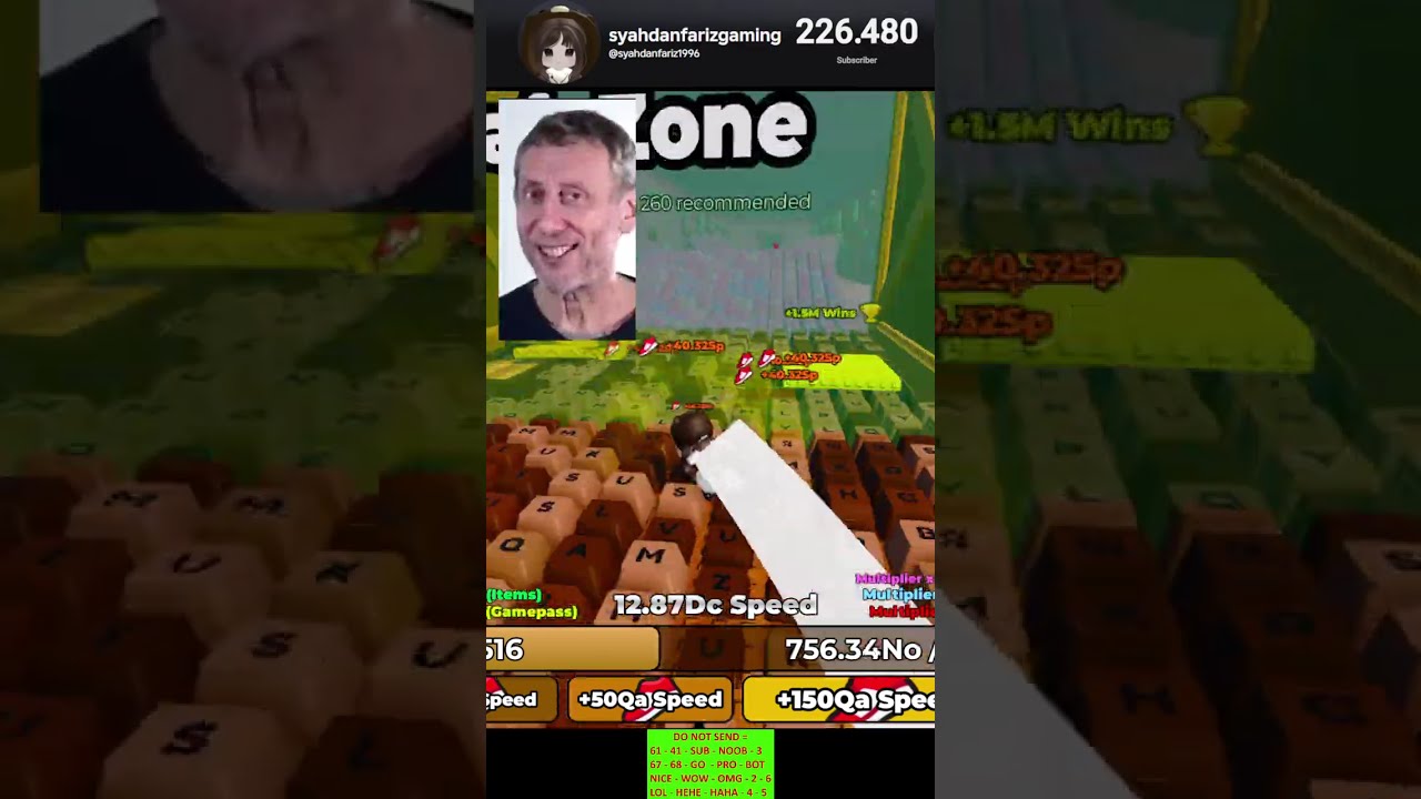 🔴Playing Roblox +1 Speed Keyboard Escape!🎮 Syahdan Fariz Gaming🙌