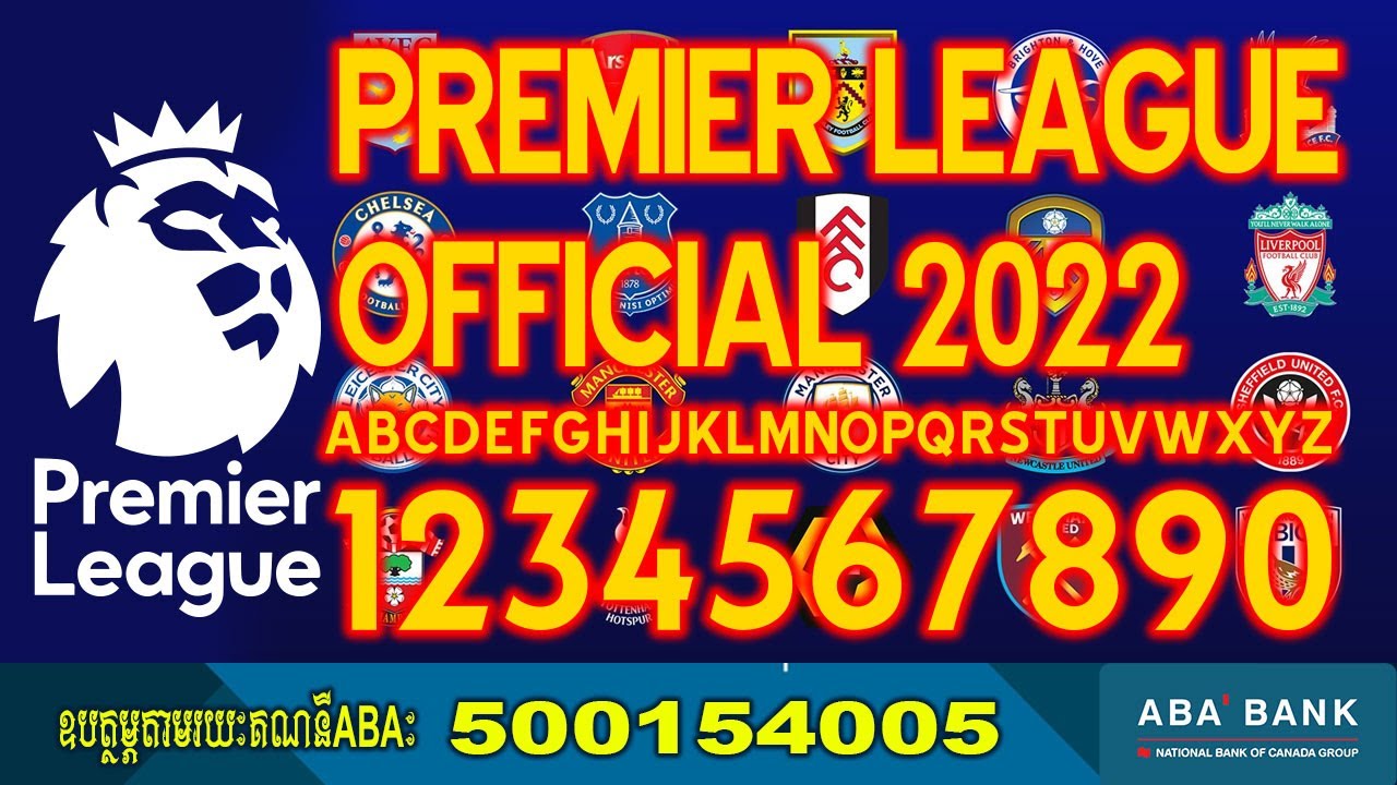 premier league official 2022 By Black Font at premier league Free