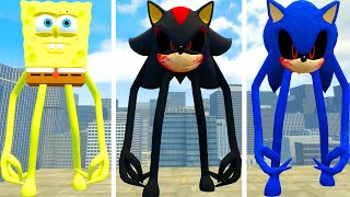 I BECOME NEW SPONGEBOB INNYUME SMILEY'S vs SONIC.EXE SMILEY'S vs SHADOW.EXE SMILEY'S in Garry's Mod