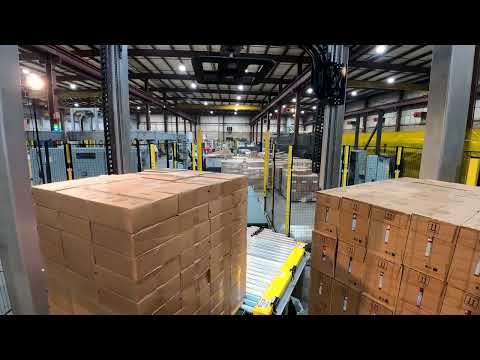 Dual KPal V Robotic Palletizing System with KForce R35 Stretch Wrapper