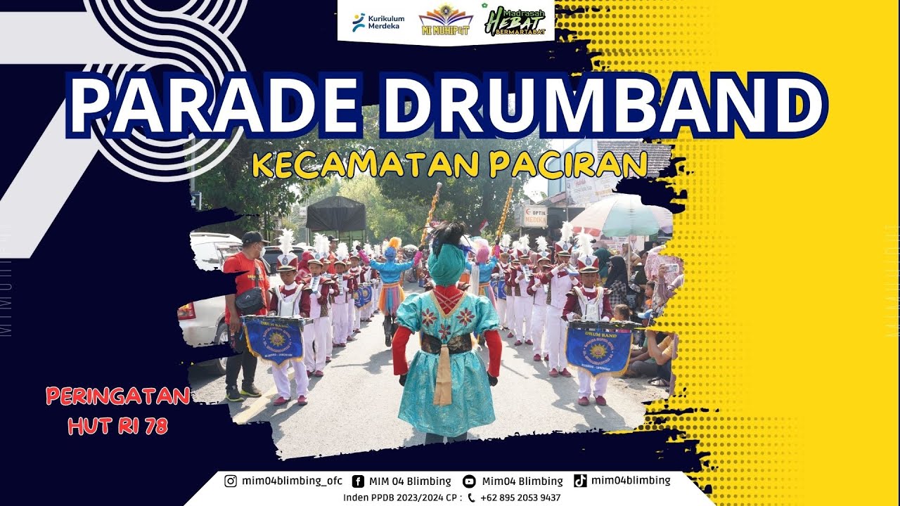 PARADE DRUMBAND KECAMATAN PACIRAN || PERINGATAN HUT RI 78 || BSC #mimuhip4t #bsc #hutri