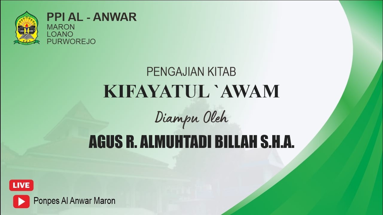 PENGAJIAN PUASANAN KITAB KIFAYATUL ‘AWAM 2026.
