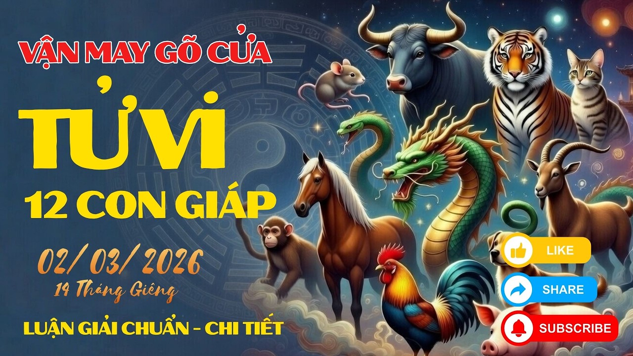 Tử vi hôm nay ngày mới 2/3/2026 3 con giáp vận may gõ cửa