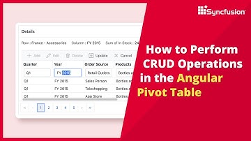 How to Perform CRUD Operations in the Angular Pivot Table