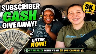 WE’RE GIVING AWAY CASH! 💰 ENTER NOW! (8K Subscriber Giveaway) #giveaway #smallyoutuber 