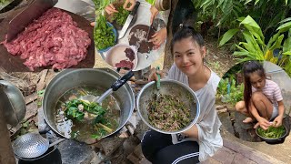 How To Make Larb beef 🇱🇦|วิธีลาบเนื้อวัว & ต้มขมเครื่องในวัวใส่เพี้ยใส่ดี แซ่บนัว แบบลาว