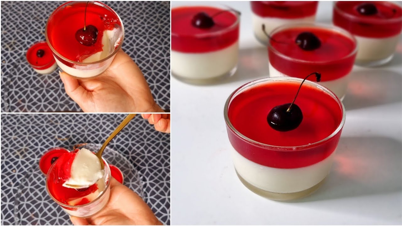 حلوى باردة منعشة بدون نشا وبدون كريمة وبدون دقيق وبدون بيض