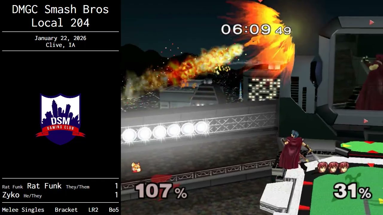 Rat Funk vs Zyko – DMGC Smash Bros Local 204 – Losers Round 2