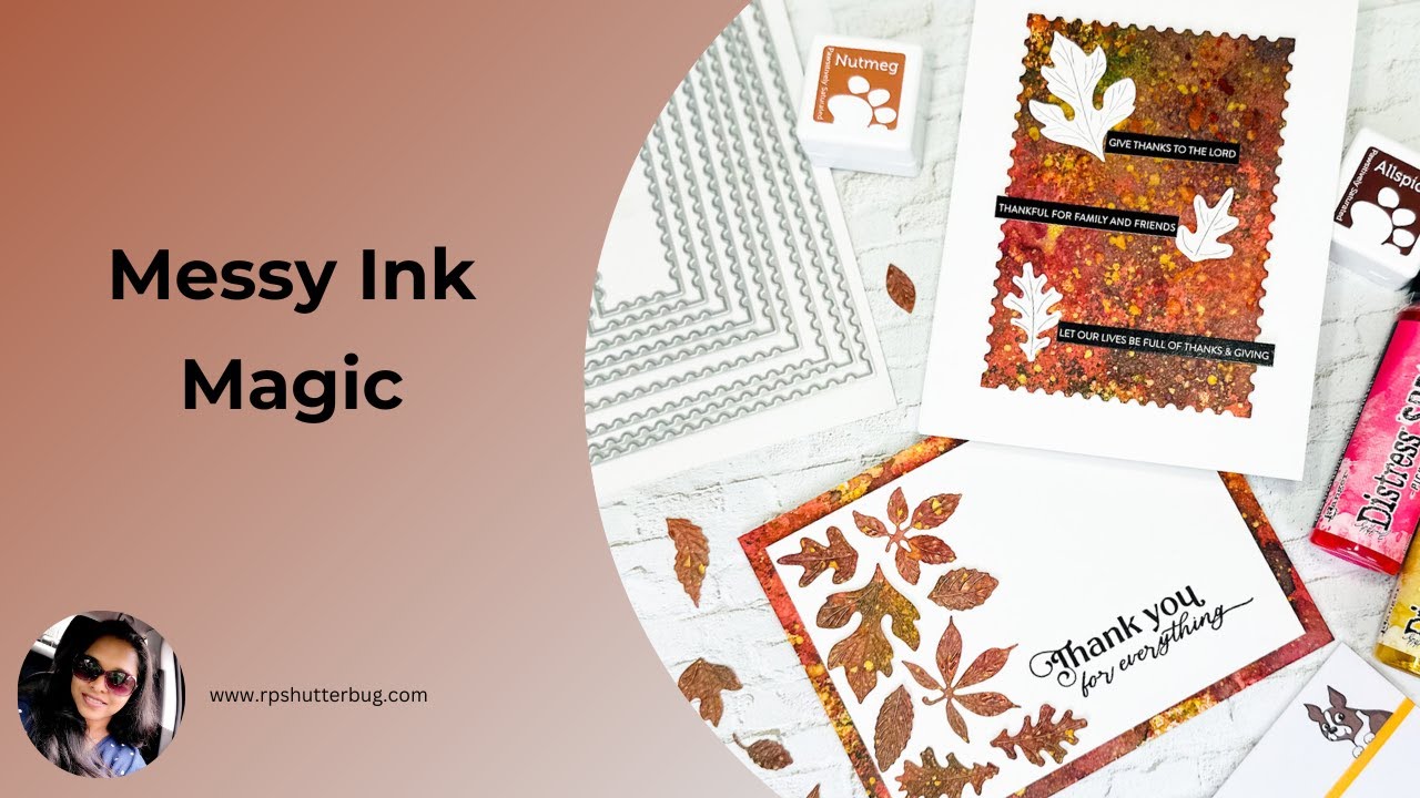 Техники рисования грязными чернилами для осенних поделок