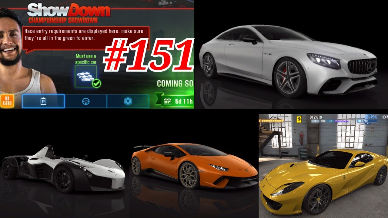 CSR 2- Season 151 Upcoming Championship Showdown Top 4 Fastest Cars Their Times And Tunes