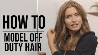 Super Dry Shampoo Tutorial Model Off-Duty Hair How-To Ouai