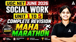 UGC NET Social Work Marathon Class | UGC NET Social Work 1 To 5 Full Revision By Ritu Mam
