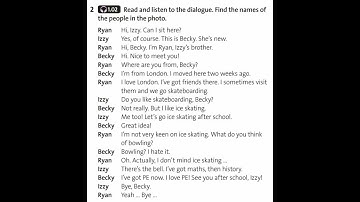 Solutions Pre-Intermediate 3rd edition - Unit IA - ex. 2 (1.02)