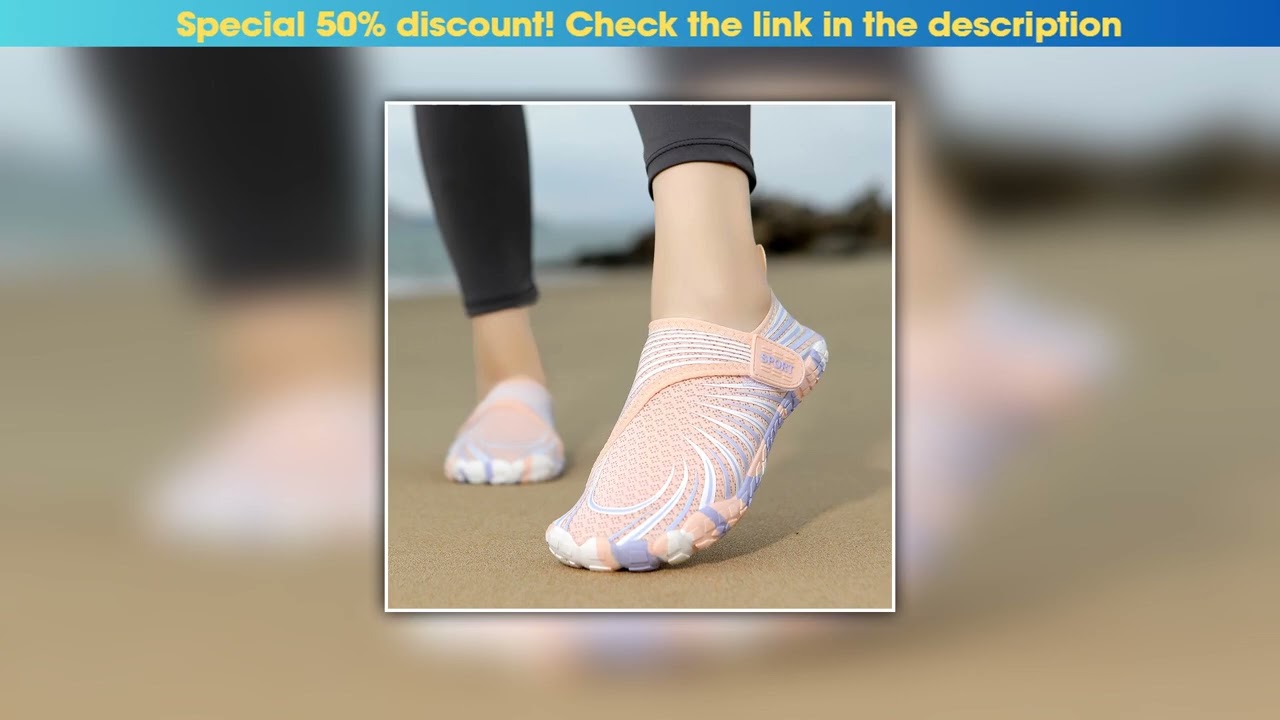 Slide Water Shoes for Men Women Barefoot Quick-Dry Aqua Sock Outdoor Athletic Sport Shoes for Kayak