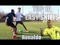10 EASY SKILL MOVES TO BEAT DEFENDERS REAL RONALDO STYLE
