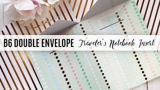 DIY Traveler's Notebook Setup Series: B6 Double Envelope Insert Template & Cut Files