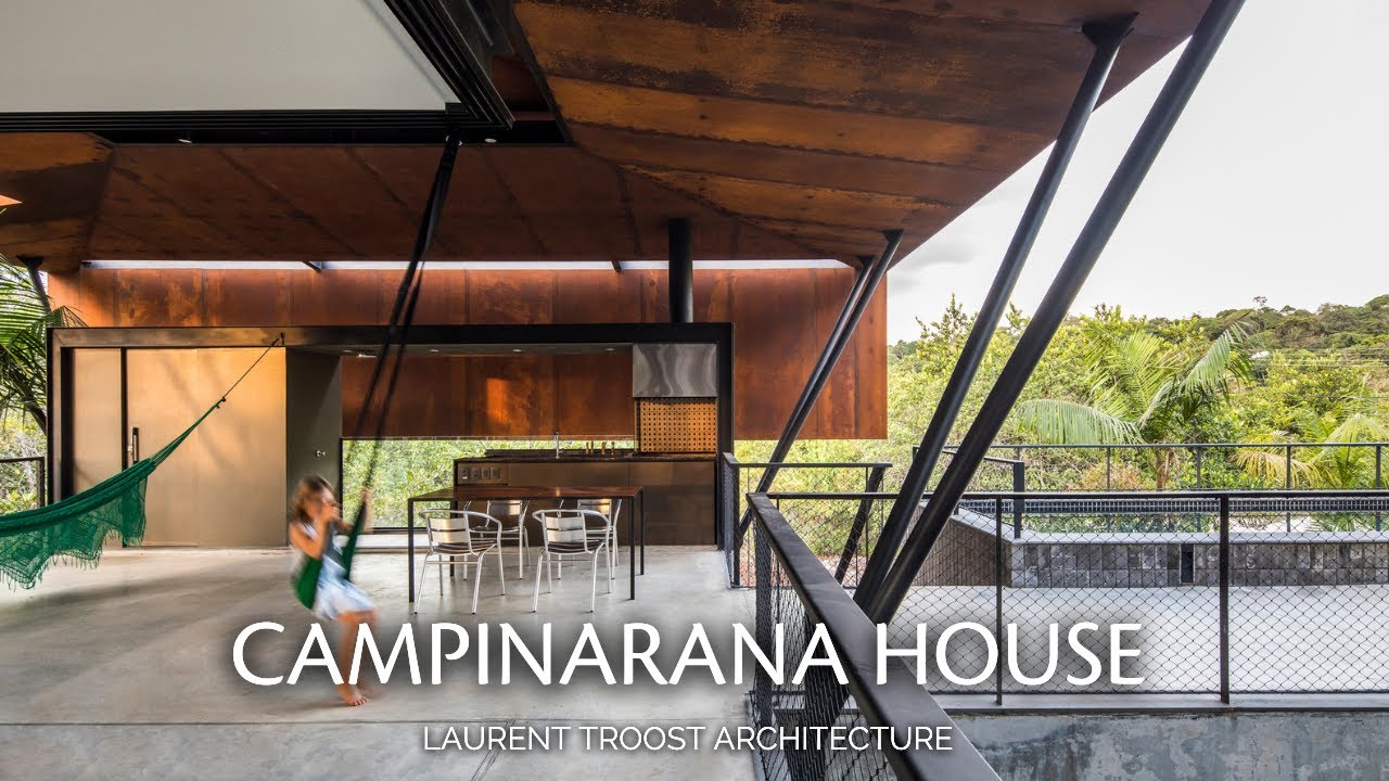 Corten Steel Roof on a Concrete House in the Brazilian Amazon