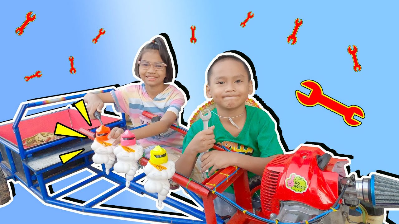 น้องโก๊ะพี่แอมป์ | แต่งรถแต๊กๆจิ๋วด้วยตุ๊กตามิชลินติดตั้งกรองแห้งจ๊าบๆ