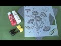 How to Stencil Poppy Flowers -  PART 1 - &quot;Adding the Flowers Using White Acrylic Paint &amp; Stencil&quot;