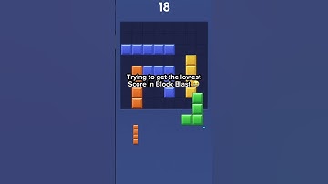 Trying to get the lowest score in Block Blast day 1