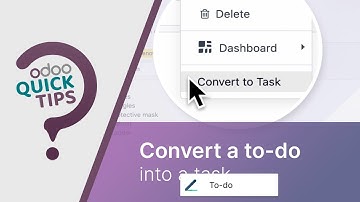 Odoo QuickTips - Convert a to-do into a task [To-Do]
