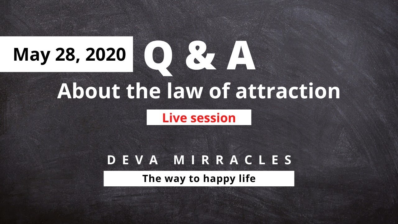 (May 28,2020) Q & A about The law of attraction in Tamil | Deva Mirracles
