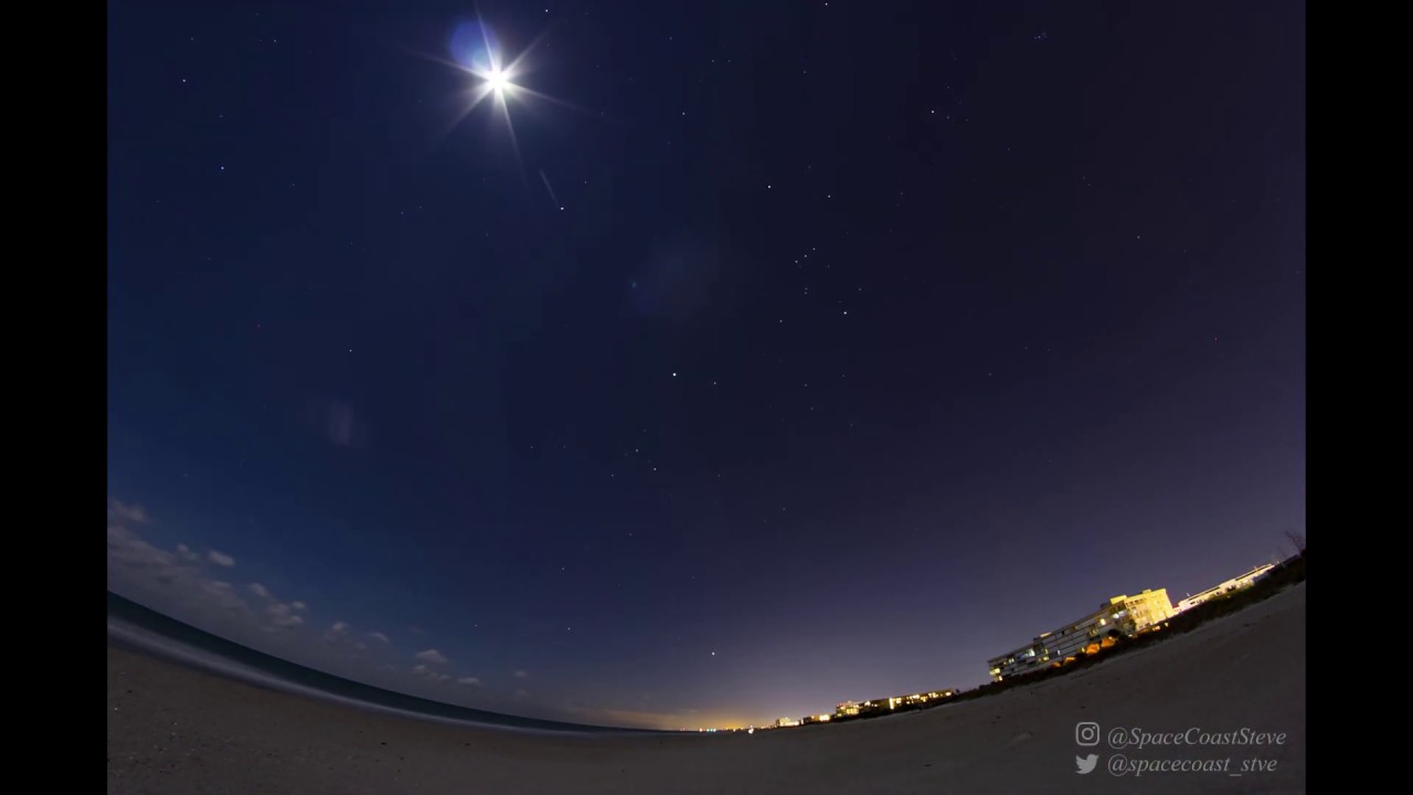 Lunar Eclipse January 21 2019 Time Lapse Cocoa Beach, FL