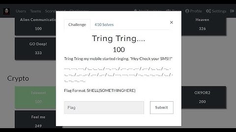 Tring Tring | Cryptography | ShellCTF2022 | GUTI BABA
