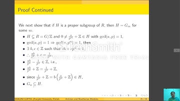 Artinian and Noetherian  Part 2: Lecture No. 23
