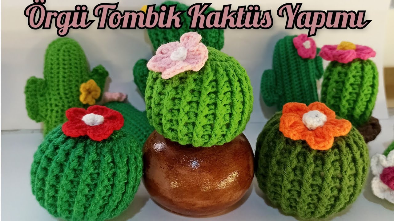 Örgü Tombik Kaktüs Yapımı Çook Kolay Bayılacaksınız 🥰😍