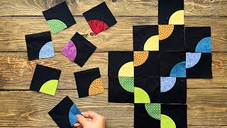 Beginner Quilt Blocks Made Easy Half Circle Patchwork Tutorial