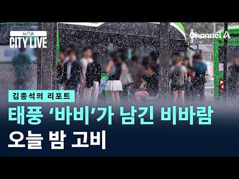 [Kim Jong-seok's Report] Rain and Wind Left Behind by Typhoon 'Bavi'... Tonight is the Critical P...