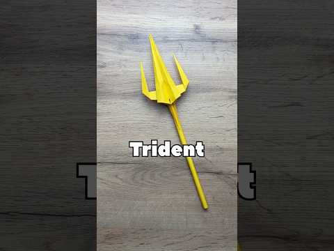 EASY ORIGAMI TRIDENT OF POSEIDON TUTORIAL | DIY TRIDENT FROM PAPER ORIGAMI WORLD TUTORIAL #origami