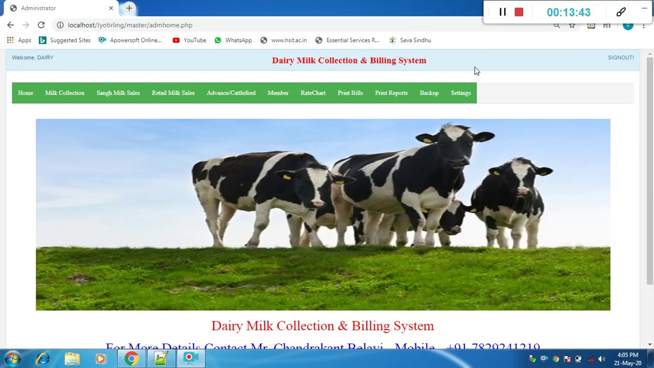 Dairy Milk Collection And Billing Software By Chandrakant Belavi my website www.crbdairysoft