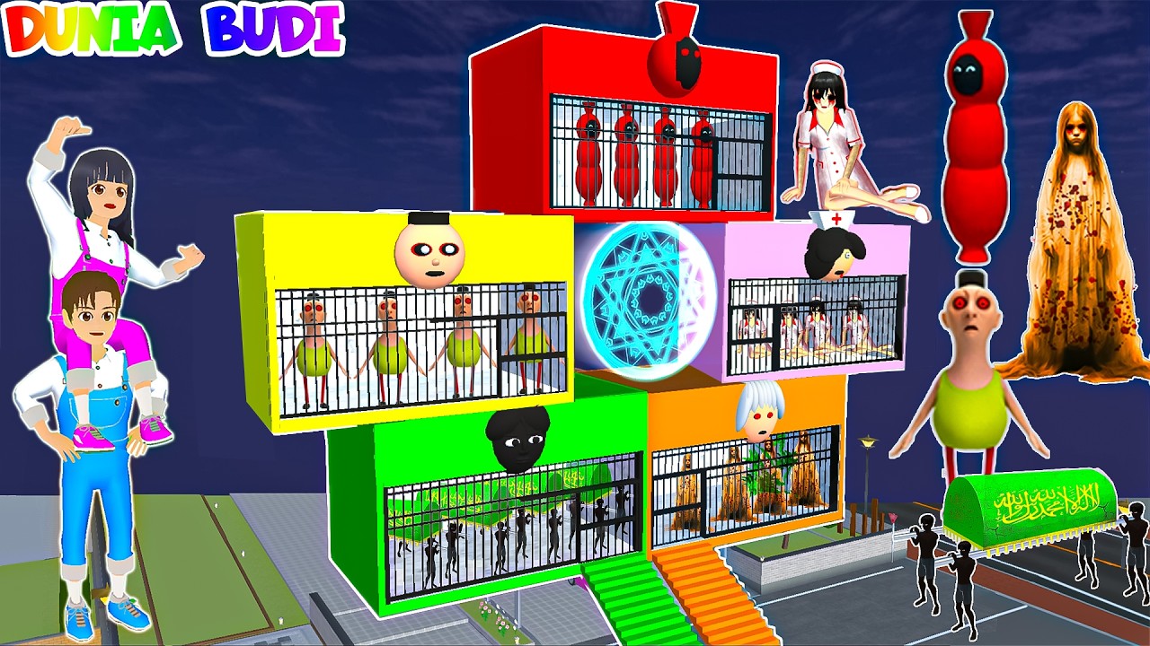 Pasukan Hantu Serang Kota! | Yuta Mio Buat Penjara Tingkat Warna Warni Tangkap Semua Hantu😱🚨