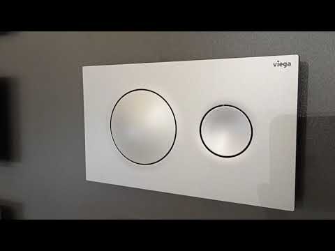 VIEGA 773786 WC flush plate for Prevista Visign for Style 20 chrome Matt plastic