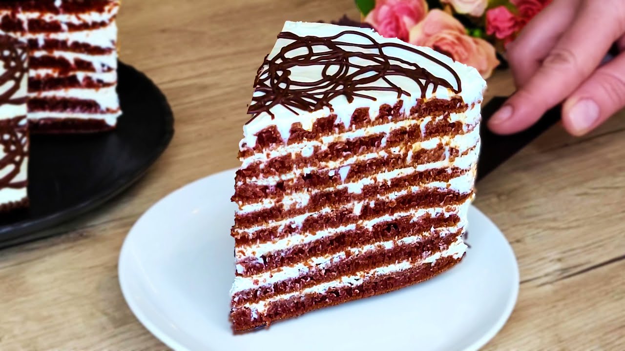 БЕЗ ВЫПЕЧКИ! Торт тает на языке😋 Выпекается за 5 минут!