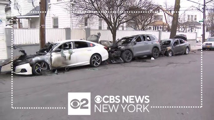 Surveillance Video Shows Cars Being Set On Fire In Queens