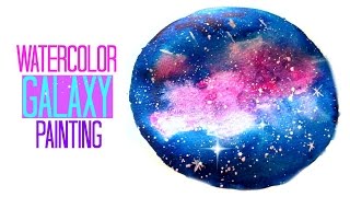 watercolor universe galaxy painting nebula diy watercolors mini