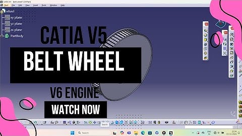 V6 Engine Belt  wheel Design Tutorial Catia V5#cadmodelling#catiav5 @donmech7 #CatiaV5, #CAD
