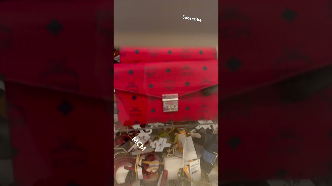 MCM TRACY CROSSBODY BAG WOC & MCM AREN VISETOS SHOULDER BAG CANDY RED 