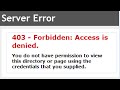 solucion error 403 / 404  para ingresar a paginas