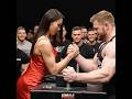 Woman’s Stunning Victory at the Arm Wrestling Table! #sports #armwrestling #ai