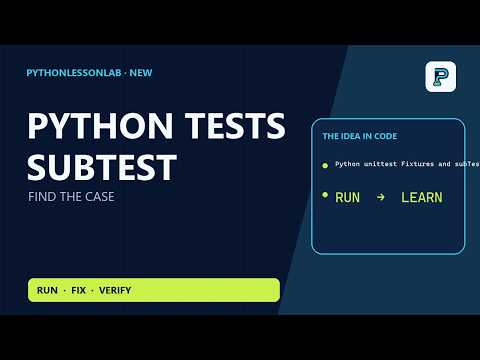 Python unittest Fixtures and subTest: Test Multiple Cases Clearly