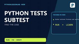 Python unittest Fixtures and subTest: Test Multiple Cases Clearly