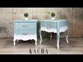 How to Chalk Paint / Creating a dipped look on french provincial furniture