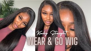 The Most Natural Looking Kinky Straight Wig | Beginner Friendly Wear &amp; Go Wig | BGMgirl hair