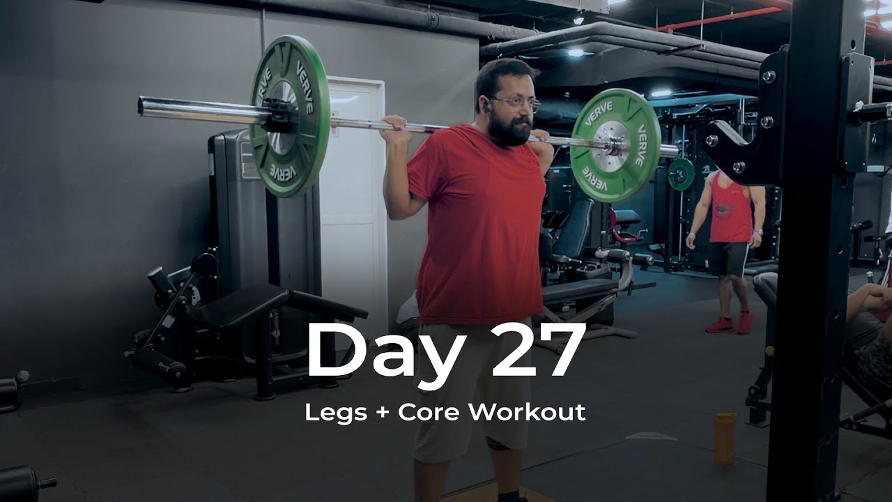 Day 27 Leg Day 🔥 | Legs & Core Workout | Pakistani Fitness Journey in UAE